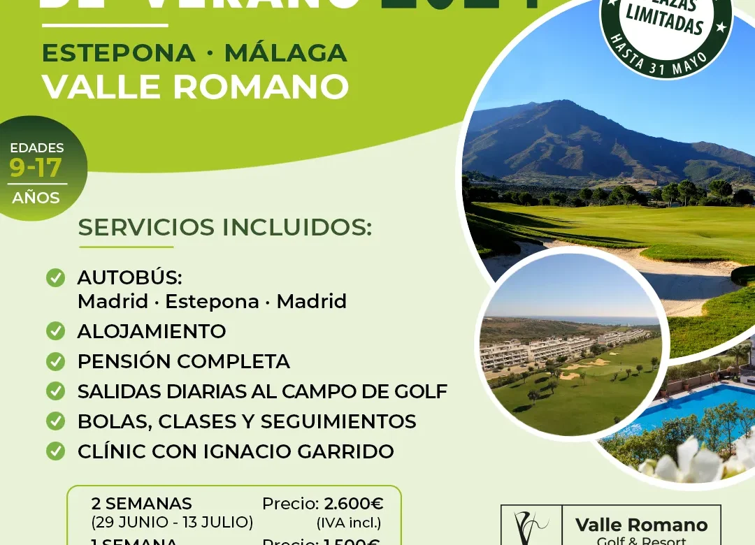 Campamento de Verano 2024 para Jóvenes Golfistas